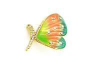 Glamorousky High Quality Dazzling Butterfly Brooch with Silver Swarovski Element Crystal