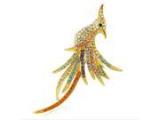 Glamorousky High Quality Elegant Phoenix Brooch with Multi color Swarovski Element Crystals