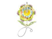 Glamorousky High Quality Flower Brooch with Multi color Swarovski Element Crystals
