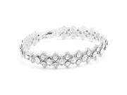 Glamorousky High Quality Antique Bangle with Silver swarovski Crystals Length 6cm internal diameter About 2.4 inch