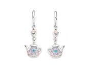 Glamorousky High Quality Mini Teapot Earrings with Light Purple Pink and Blue Swarovski Element Crystals