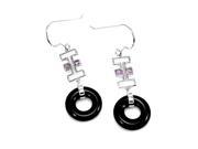 Dear Princess High Quality Earrings in Silver 925 with Black Agate and Amethyst