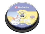 VERBATIM Spindle of 10 DVD RW 4.7 GB matt silver surface