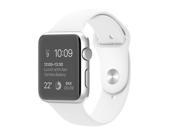 Apple MJ2T2LL A Watch 38mm Silver Aluminum Case with White Sport Band
