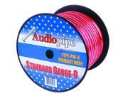 Audiopipe PW025RED 0 Gauge Red Car Amp Power Wire 25 Spool
