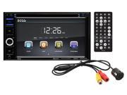 Boss 6.2 Double Din receiver DVD CD Bluetooth Remote with Backup Camera BVB9364RC