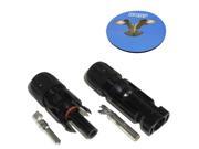 HQRP MC4 Pair of Male Female Connector 25A for Solar Panel PV Photovoltaic System plus HQRP Coaster