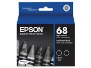 Epson T068120D2M Black DURABrite High Capacity Dual Pack Ink Cartridges For Epson Stylus CX NX Series Printers