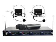 Pyle Audio T51500B Pyle Pro PDWM4300 4 Mic VHF Wireless Rack Mount Microphone System