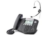 Polycom 2200 12651 025 w Headset Option SoundPoint IP 650 6 Line IP Phone POE