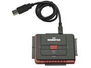Manhattan Products ICI179195B Manhattan Hi Speed USB to SATA IDE Adapter 3 in 1 with One Touch Backup 179195
