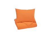 Plainfield Orange Twin Comforter Set Q759081T Plainfield Orange Comforter Set