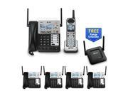 AT T SB67138 and 4 SB67148 and Free Range Extender 4 Line Corded Cordless Phone