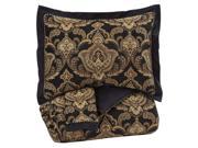 Amberlin King Comforter Set Q327003K Amberlin Onyx Gold King Comforter Set