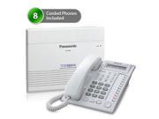Panasonic BTS KX TA824 7730W Pack of 8 Advanced Hybrid Telephone System W Background Music Capability And 1 Line Backlit LCD Display