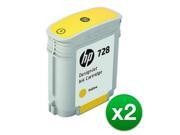 HP 728 40ml Yellow DesignJet Ink Cartridge (2-Pack) Ink Cartridge HP 728 40ml Yellow DesignJet Ink Cartridge (2-Pack) Ink Cartridge