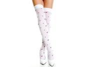 Heart and Arrow White Stockings