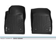 MAXFLOORMAT All Weather Floor Mats Liner for Buick Verano Front Set Black