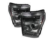 Spyder Auto Ford F250/350/450 Super Duty 11-13 Projector Headlights - LED Halo - DRL - Smoke - High H1 (Included) - Low 9006 (included) 5070289 Spyder Auto Ford F250/350/450 Super Duty 11-13 Projector Headlights - LED Halo - DRL - Smoke - High H1 (Included) - Low 9006 (included) 5070289