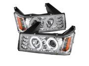 Spyder Auto Chevy Colorado 04 12 GMC Canyon 04 12 Projector Headlights Halogen Model Only CCFL Halo Chrome High 9005 Not Included Low H1 Included