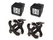 Rugged Ridge X Clamp And Square Led Light Kit Small Black 2 Pieces 15210.22