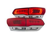 Anzo USA 311250 Tail Light Assembly Fits 14 15 Grand Cherokee WK2