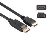 UGREEN Displayport DP Male to HDMI Male Audio and Video Cable Support 1080P Gold Plated for Connecting Laptop to HDTVs Projectors Displays 15ft