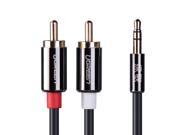 Ugreen 10591 15ft 3M 3.5mm male to 2RCA male cable with tiny and metal connector for Your Home Audio System