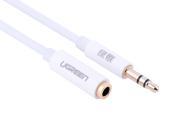 UGREEN 10746 3.5mm Stereo Auxiliary Extension Cable Gold Plated White for iPhone iPad or Smartphones Tablets Media Players 0.5m 1.5ft