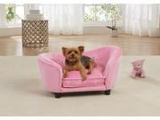 Enchanted Home Pet Ultra Plush Snuggle Pet Sofa Light Pink