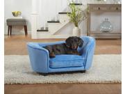 Enchanted Home Pet Ultra Plush Snuggle Pet Sofa Light Blue