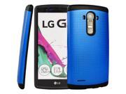 for LG G4 LG H815 EXCLUSIVE Hybrid Case Dual Layer Protective Hard Shell Cover Blue