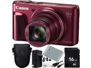 Canon PowerShot SX720 RED HS Digital Camera 16GB Bundle 8PC Accessory Kit. Includes 16GB Memory Card Replacement NB 13L Battery AC DC Rapid Home Travel Ch