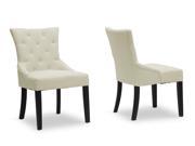 Baxton Studio Epperton Beige Linen Modern Dining Chair Set of 2