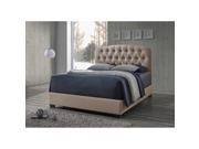 Baxton Studio Romeo Contemporary Espresso Button Tufted Upholstered Bed King Brown