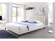 Baxton Studio Hillary Modern and Contemporary Full Size Light Beige Fabric Upholstered Platform Base Bed Frame