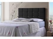 Baxton Studio Bordeaux Modern and Contemporary Black Faux Leather Full Size Headboard