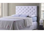 Baxton Studio Viviana Modern and Contemporary White Faux Leather Upholstered Button tufted Full Size Headboard