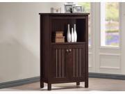 Baxton Studio Cyclo Modern and Contemporary Dark Brown Sideboard Storage Cabinet with Two Doors