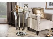 Baxton Studio Kylie Modern and Contemporary Hollywood Regency Glamour Style Mirrored Accent Side Table