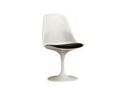 White Molded Plastic Tulip Side Chair
