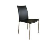 Benton Black Leather Dining Chair Set of 2