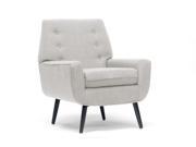 Baxton Studio Levison Beige Linen Modern Accent Chair