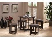 Baxton Studio Rochester Brown Modern Bar Table Set with Nesting Stools