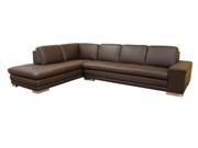 Callidora Dark Brown Leather Leather Match Sofa Sectional Reverse