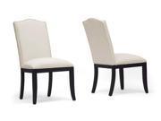 Baxton Studio Tyndall Beige Linen Modern Dining Chair Set of 2