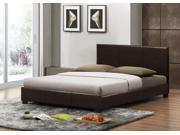 Pless Dark Brown Modern Bed Queen Size