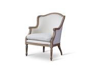 Baxton Studio Charlemagne Traditional French Accent Chair—Oak