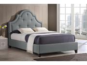 Baxton Studio Colchester Grey Linen Modern Platform Bed – Full Size