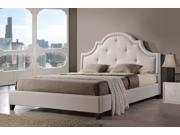 Baxton Studio Colchester Light Beige Linen Modern Platform Bed – Queen Size